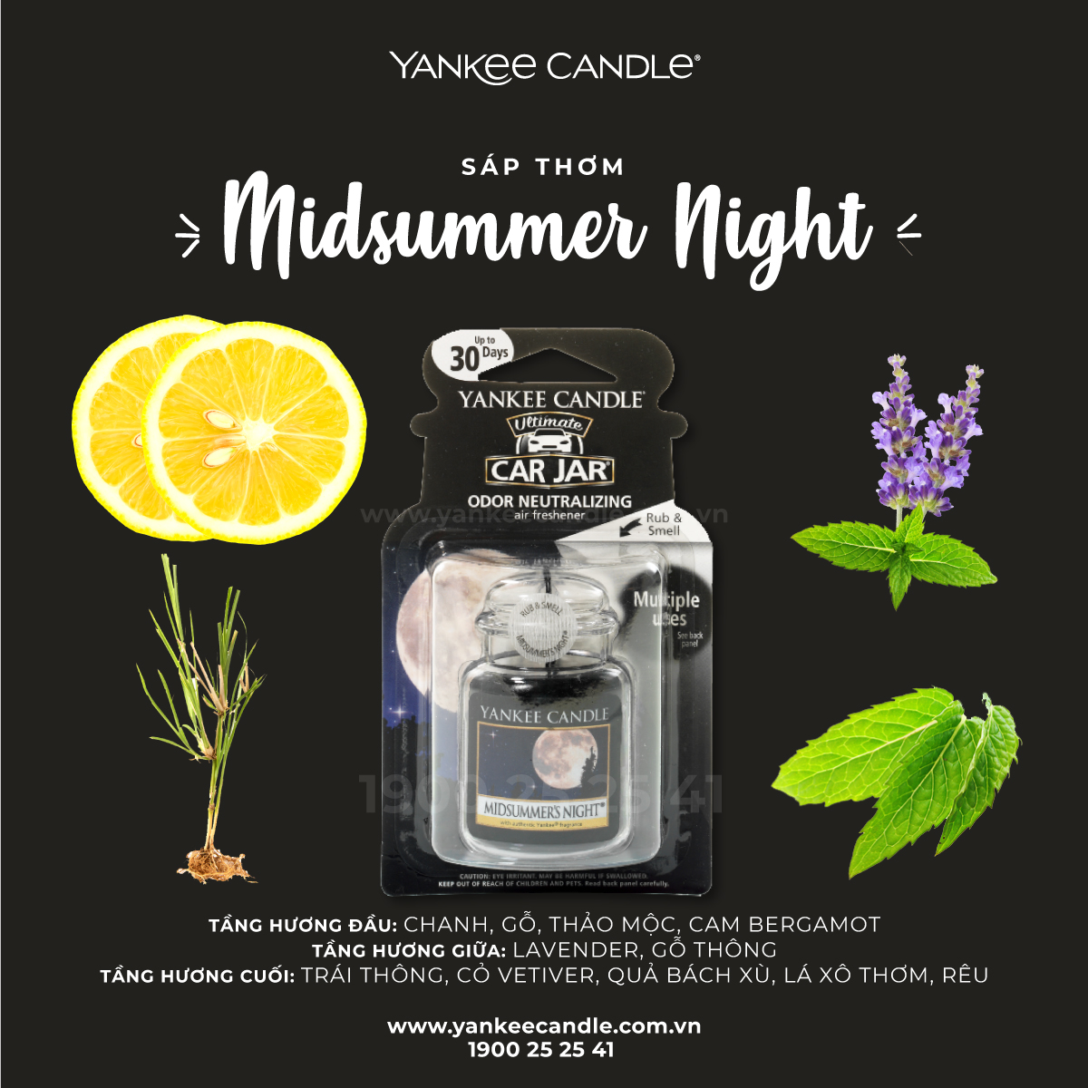 Sáp thơm xe Yankee Candle