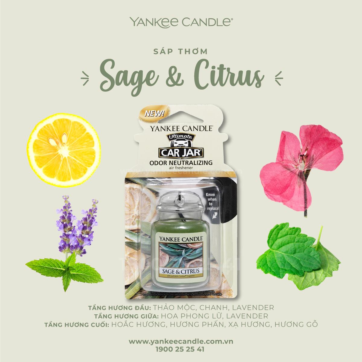 Sáp thơm xe Yankee Candle