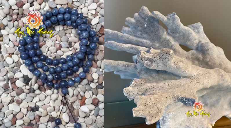 108 hạt san hô xanh tự nhiên 6-8-10mm giá tại xưởng