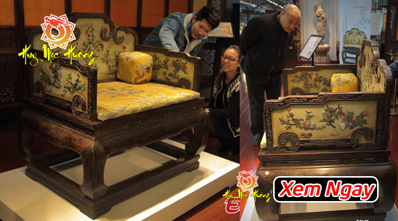 ghế gỗ tử đàn đỏ của vua càn long