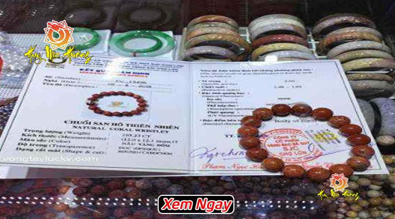 Giấy kiểm định san hô hóa thạch tự nhiên