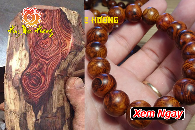 Vòng tay gỗ sưa đỏ vân đẹp