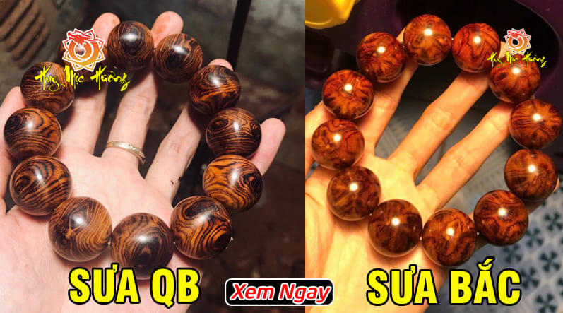 Vòng tay gỗ sưa đỏ vân đẹp