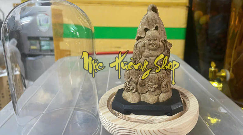 Tượng gỗ trầm hương indo để xe ô tô