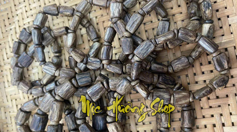 Vòng tay gỗ trầm hương philippines đốt trúc