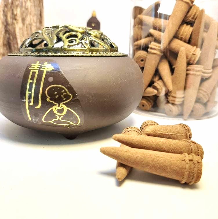 Combo 100g Nụ Trầm Hương Vip + Lư Gốm Xông | Nhang Trầm Sạch 100% Tự Nhiên