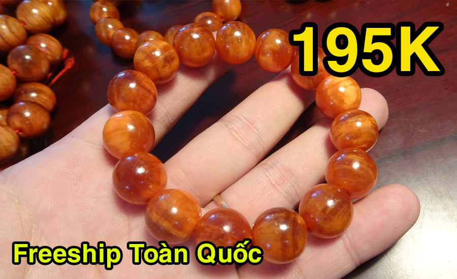 Vòng Gỗ Huyết Long Thấu Quang Vip 100%, Giá 195k, Freeship Toàn Quốc