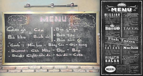 Màn hình điện tử dạng Menu chạy quảng cáo với hiệu ứng động