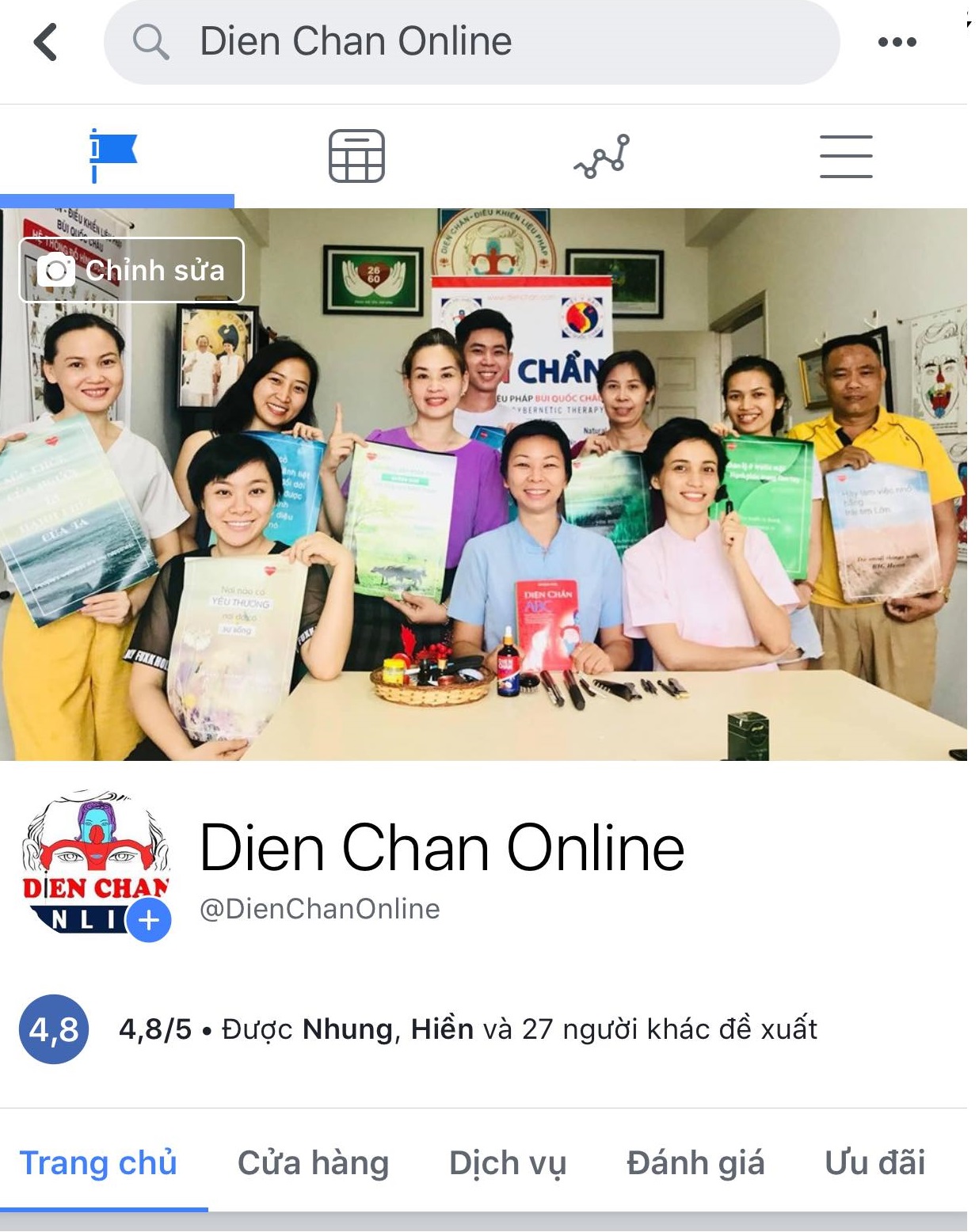 Trang Facebook chính thống của Diện Chẩn Online