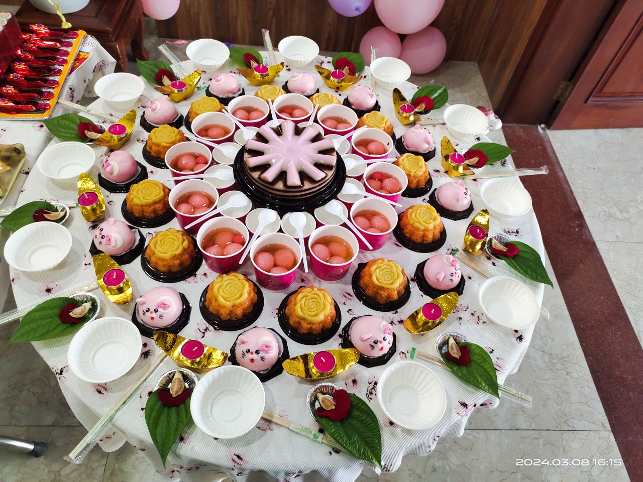 Mâm Cúng đầy tháng bé gái