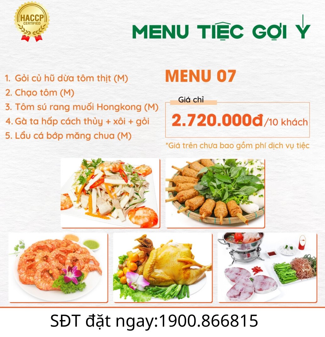 Menu tiệc