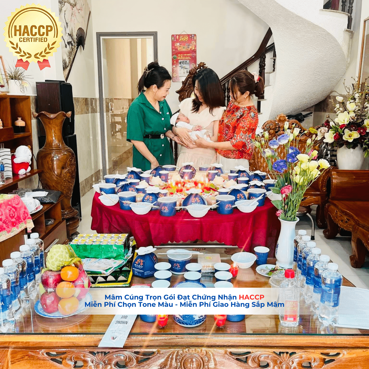 Mâm Cúng Đầy Tháng Chay