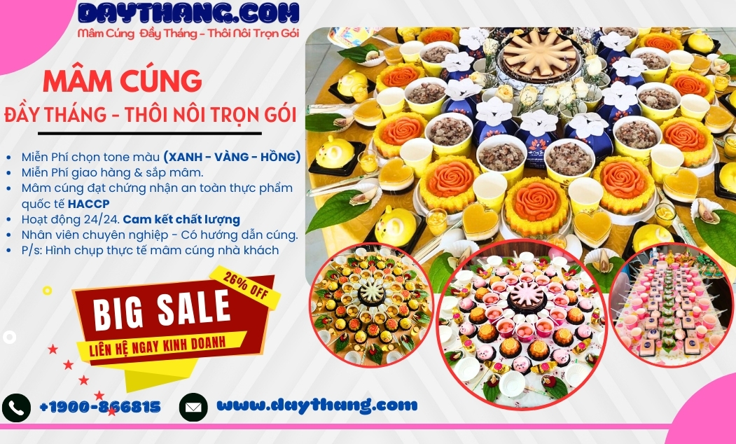 DAYTHANG.COM|Mâm Cúng Đầy Tháng Thôi Nôi Trọn Gói Uy Tín