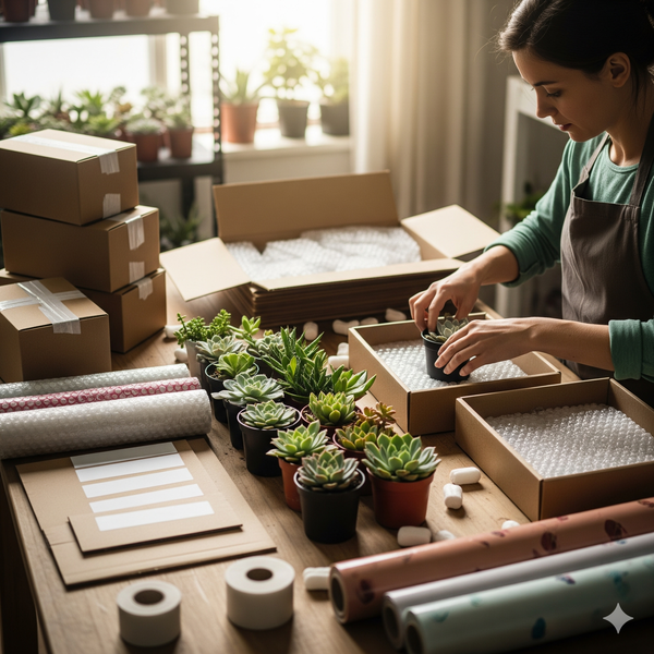 Hướng dẫn bạn cách đóng gói sen đá đẹp, không lo hư hại khi vận chuyển