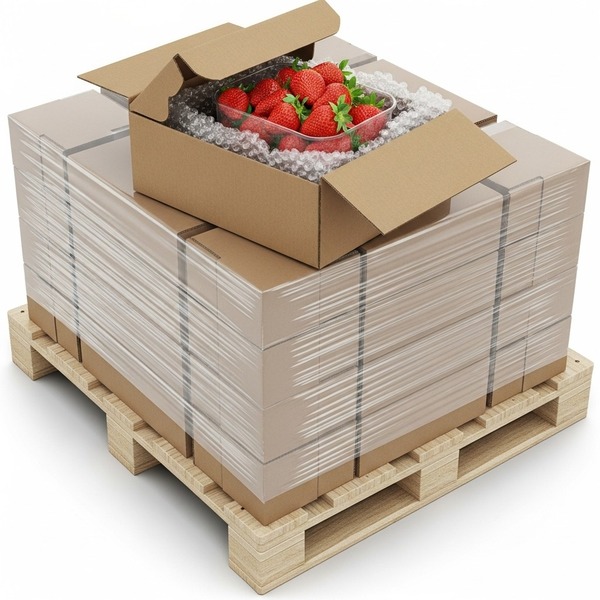 Bao bì công nghiệp bảo vệ dâu tây trong vận chuyển đường dài