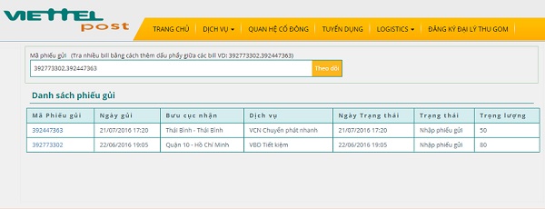 Cách tra cứu hành trình đơn hàng Viettel Post