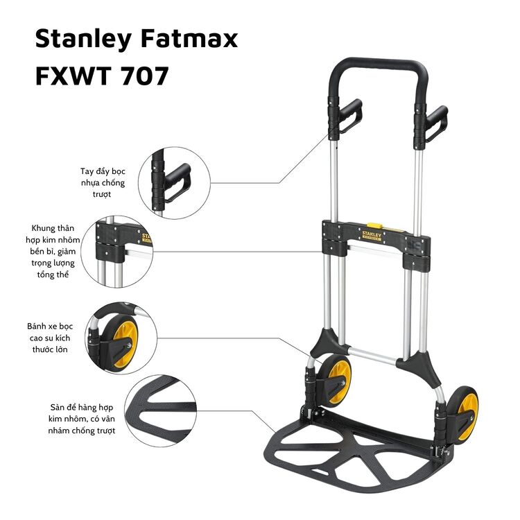 Xe đẩy hàng Stanley 2 bánh FT520 200kg