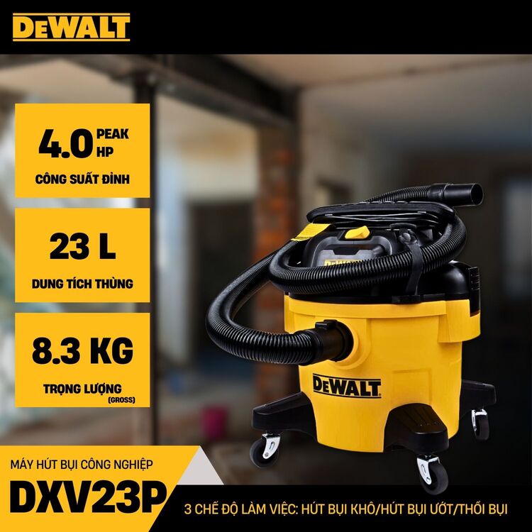 Máy hút bụi công nghiệp Dewalt DXV23P 23L
