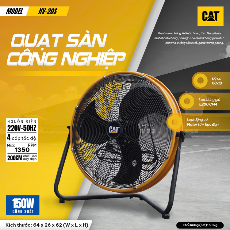 Quạt công nghiệp Caterpillar HVOSF-20S