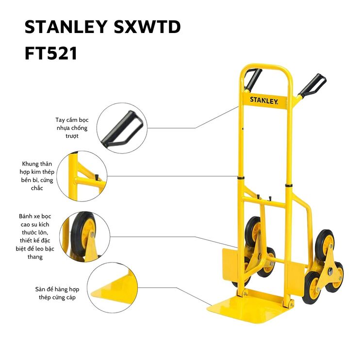 Xe đẩy Stanley leo cầu thang 2 bánh FT521 120kg