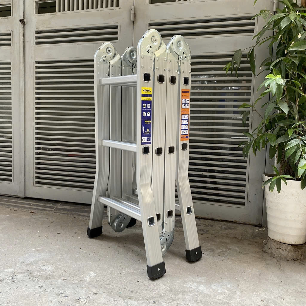 Thang nhôm 4 khúc Ninda ND-403 cao 3,7m