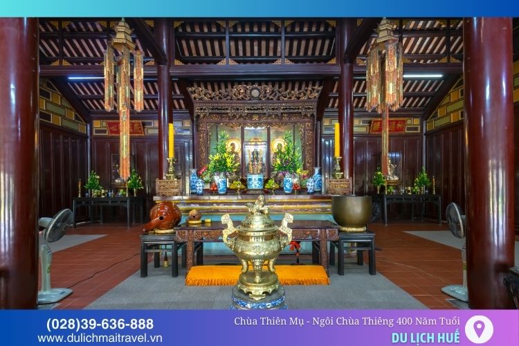 Chùa Thiên Mụ ở Huế nổi bật với kiến trúc độc đáo, không gian thanh tịnh và linh thiêng