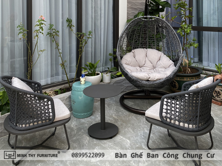 Bàn Ghế Ban Công Giả Mây Chung Cư