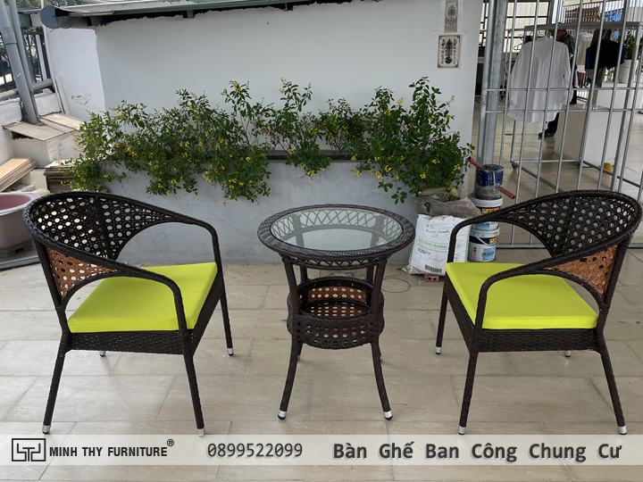 Bàn Ghế Ban Công Giả Mây Chung Cư