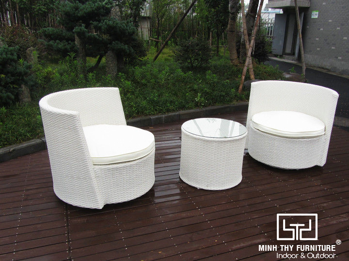 Bàn Ghế Cafe Nhựa Giả Mây