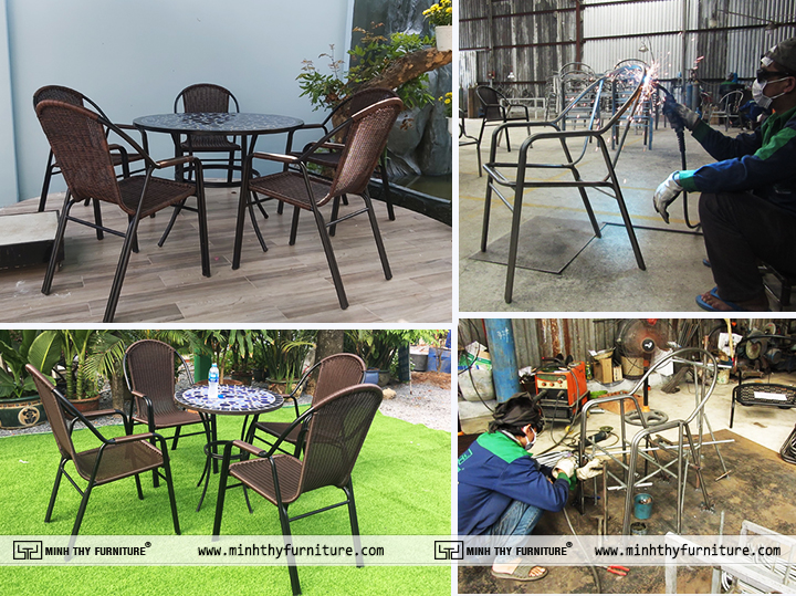 Bàn Ghế Mây Nhựa MT2A273