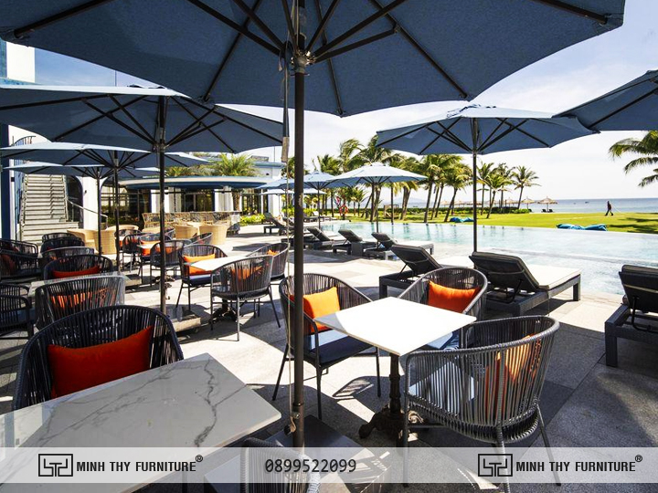 Bàn Ghế Nhựa Giả Mây Ngoài Trời