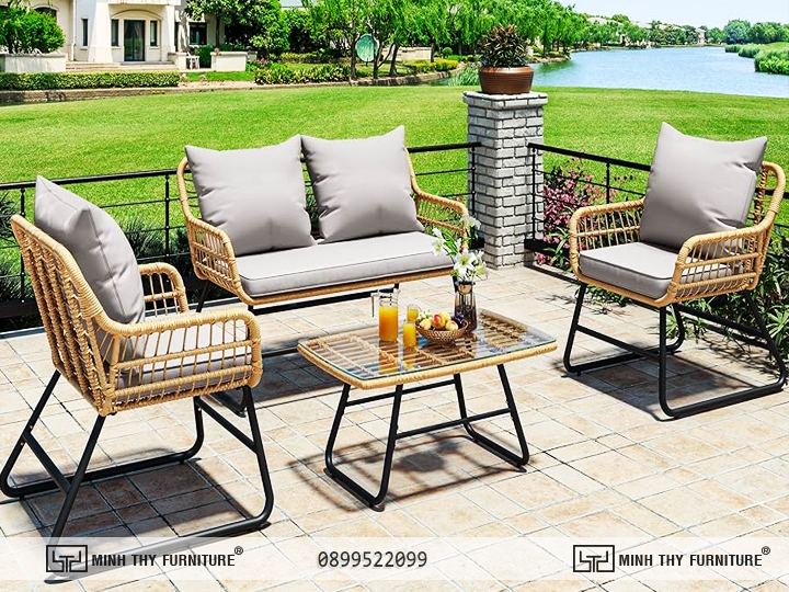 Bàn ghế ngoài trời theo bản vẽ – Giải pháp bền đẹp và tối ưu cho dự án