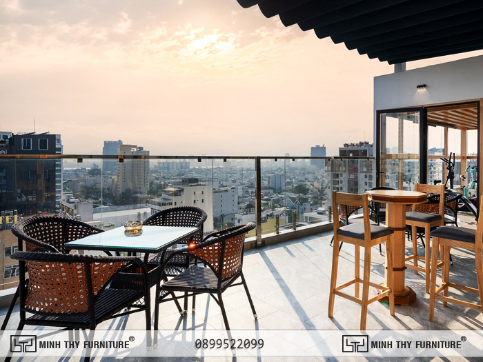 Bàn Ghế Nhựa Giả Mây