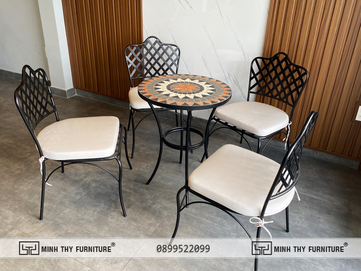 Bàn ghế sắt mỹ thuật  BGS423  Minh Thy Furniture