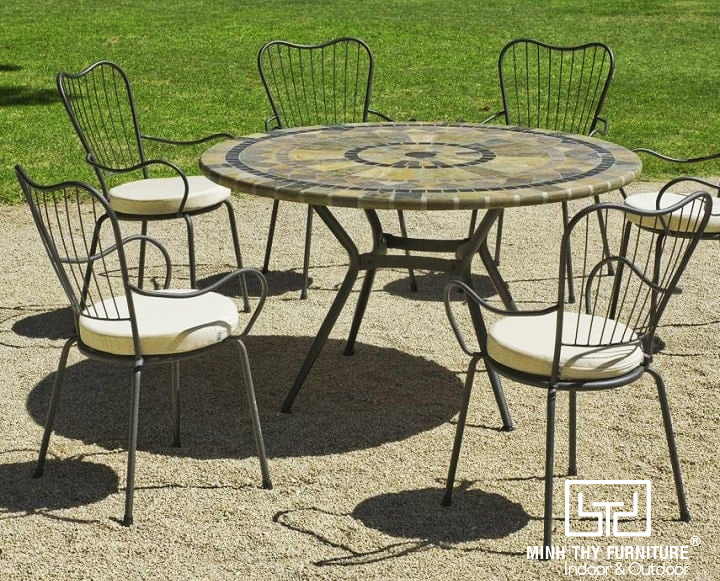 Bộ Bàn Ghế Sắt Cafe Ngoài Trời Đẹp