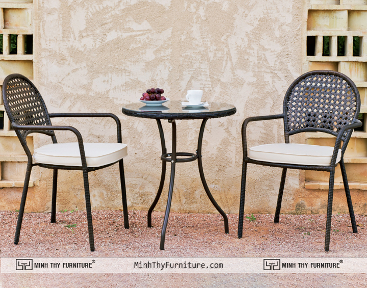 Bộ ghế café đan mắt cáo MT2A265