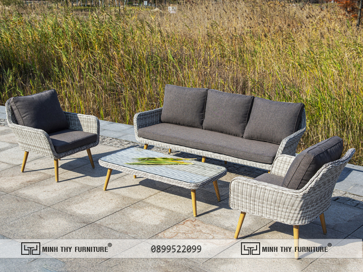 BỘ SOFA NHỰA GIẢ MÂY MT1004