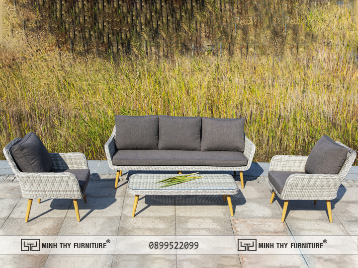 BỘ SOFA NHỰA GIẢ MÂY MT1004