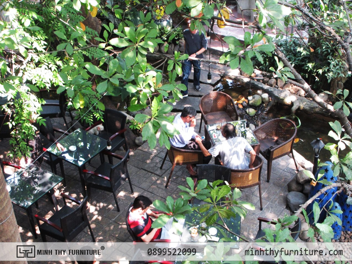 Bàn Ghế Nhựa Giả Mây