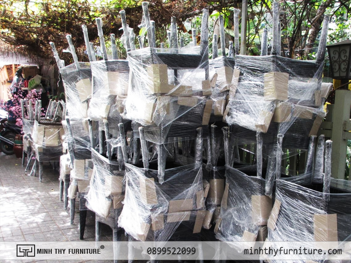 Bàn Ghế Nhựa Giả Mây