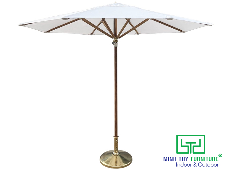 DÙ CHE NẮNG CHÍNH TÂM TRÒN GỖ TEAK MT519