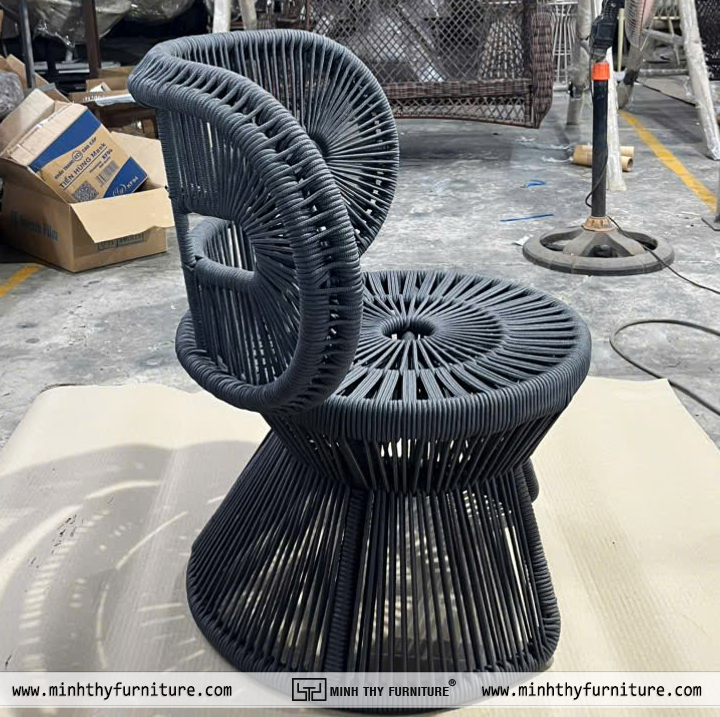 Mặt ngồi ghế cafe trong nhà đan dây rope đan thủ công chắc chắn