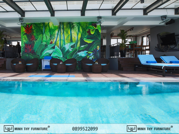 Bàn Ghế Nhựa Giả Mây