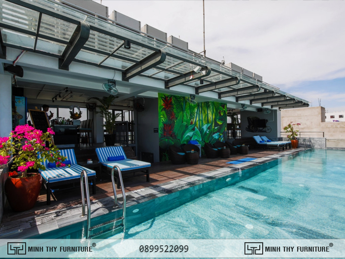 Ghế Hồ Bơi Nhựa Giả Mây