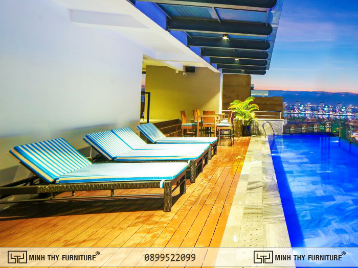 Ghế Hồ Bơi Nhựa Giả Mây