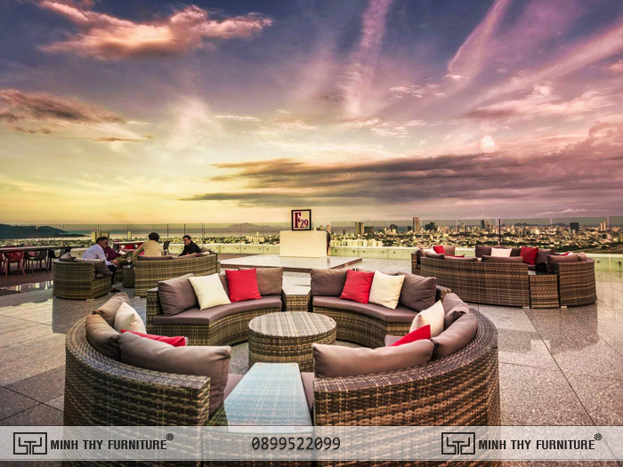 Sofa nhựa giả mây