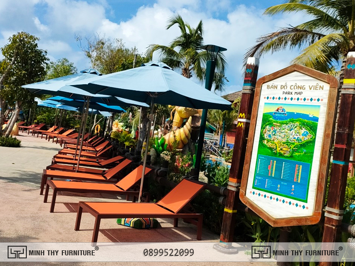 Ghế hồ bơi vải lưới textilene