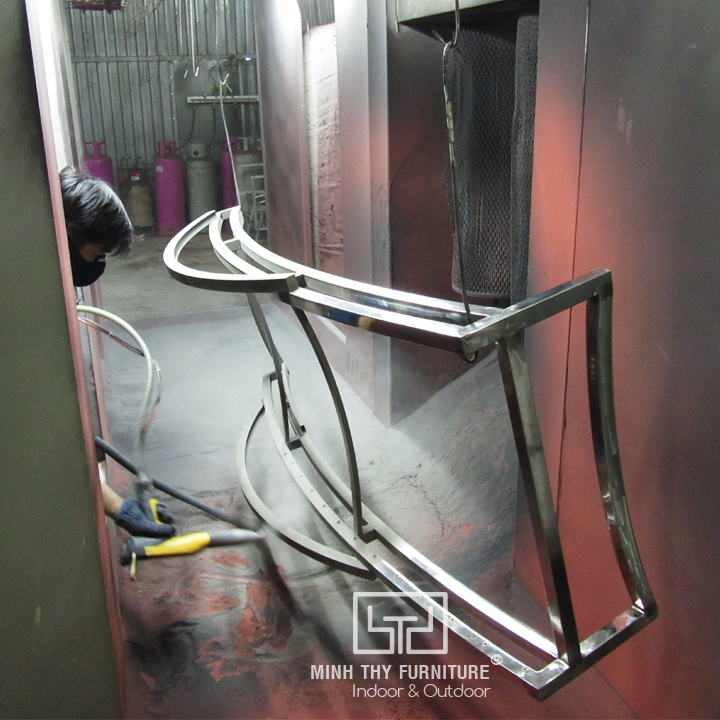 Sơn Tĩnh Điện GHẾ HỒ BƠI VẢI LƯỚI TEXTILENE KHUNG INOX MT4A67