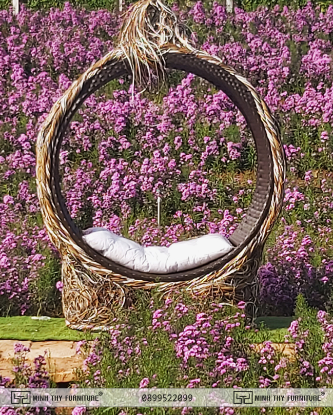 Ghế mây hình tổ chim MT4A63 là điểm check-in hot cho các địa điểm du lịch