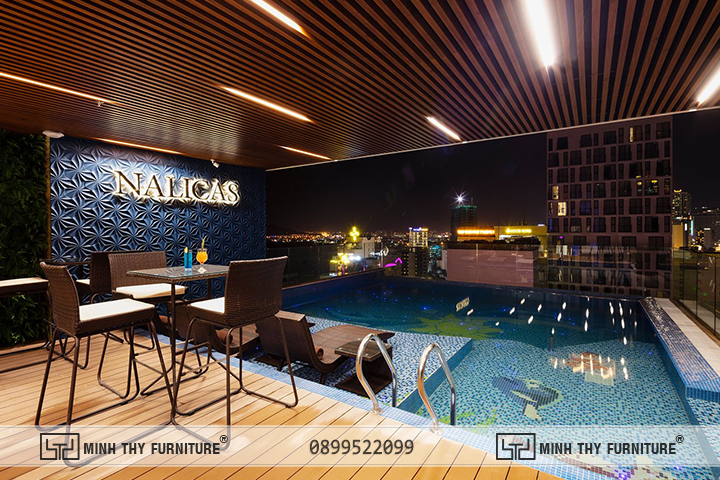 BỘ Ghế Quầy Bar Nhựa Giả Mây